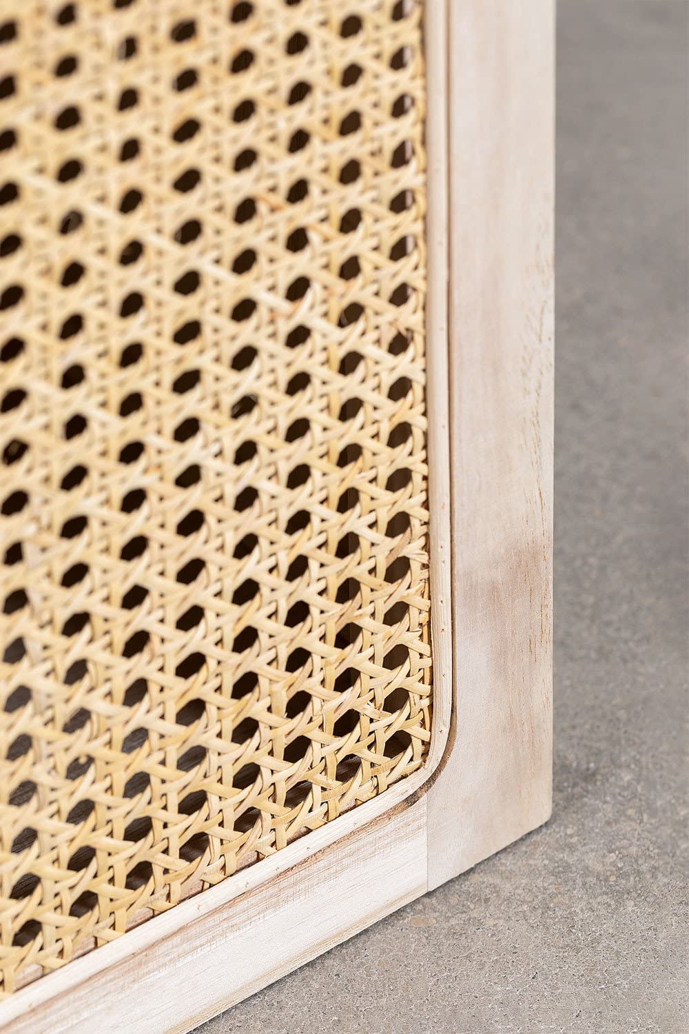 Sklum Ralik baule 80 cm in rattan e legno