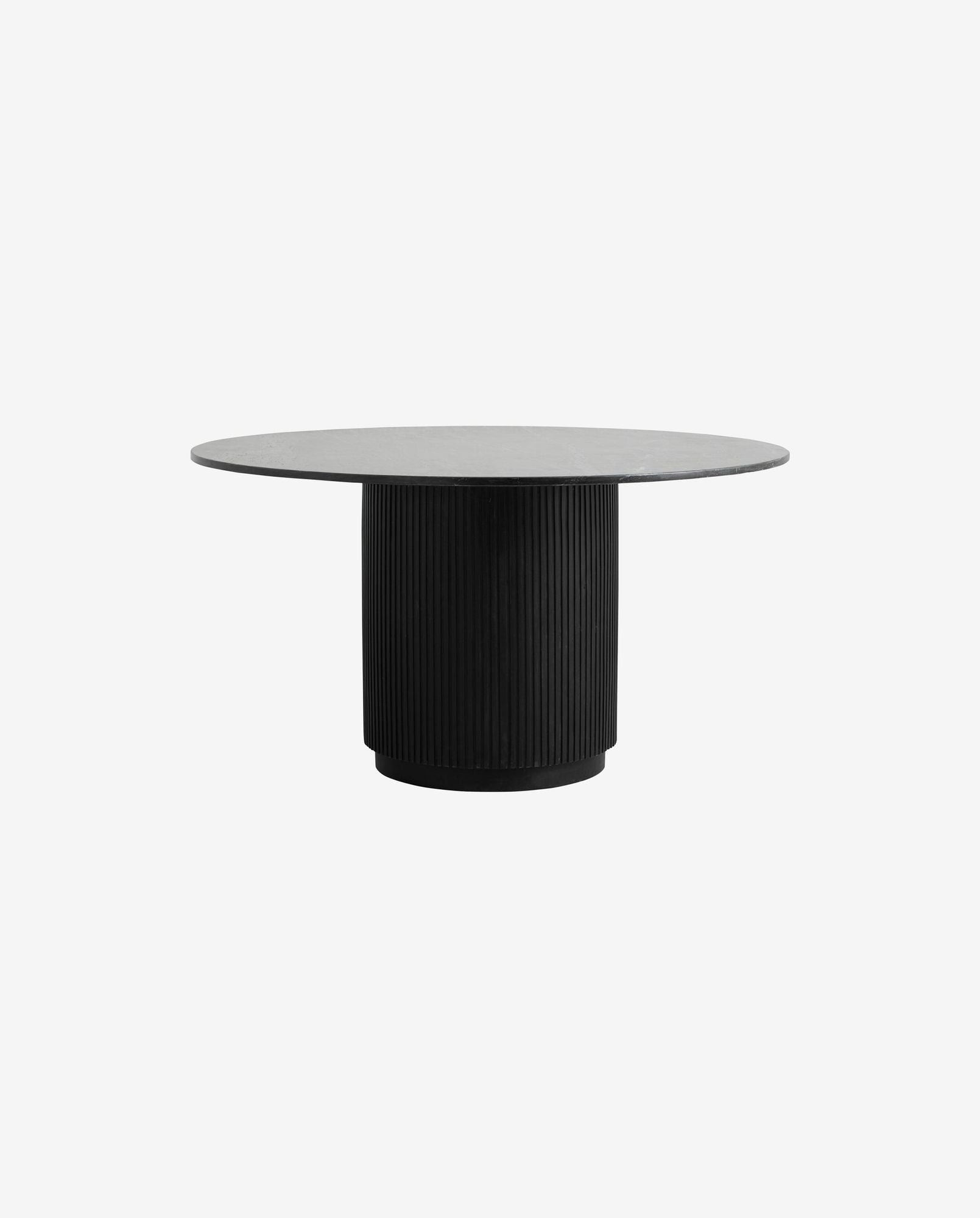 Bambua ERIE tavolo rotondo marmo nero base legno