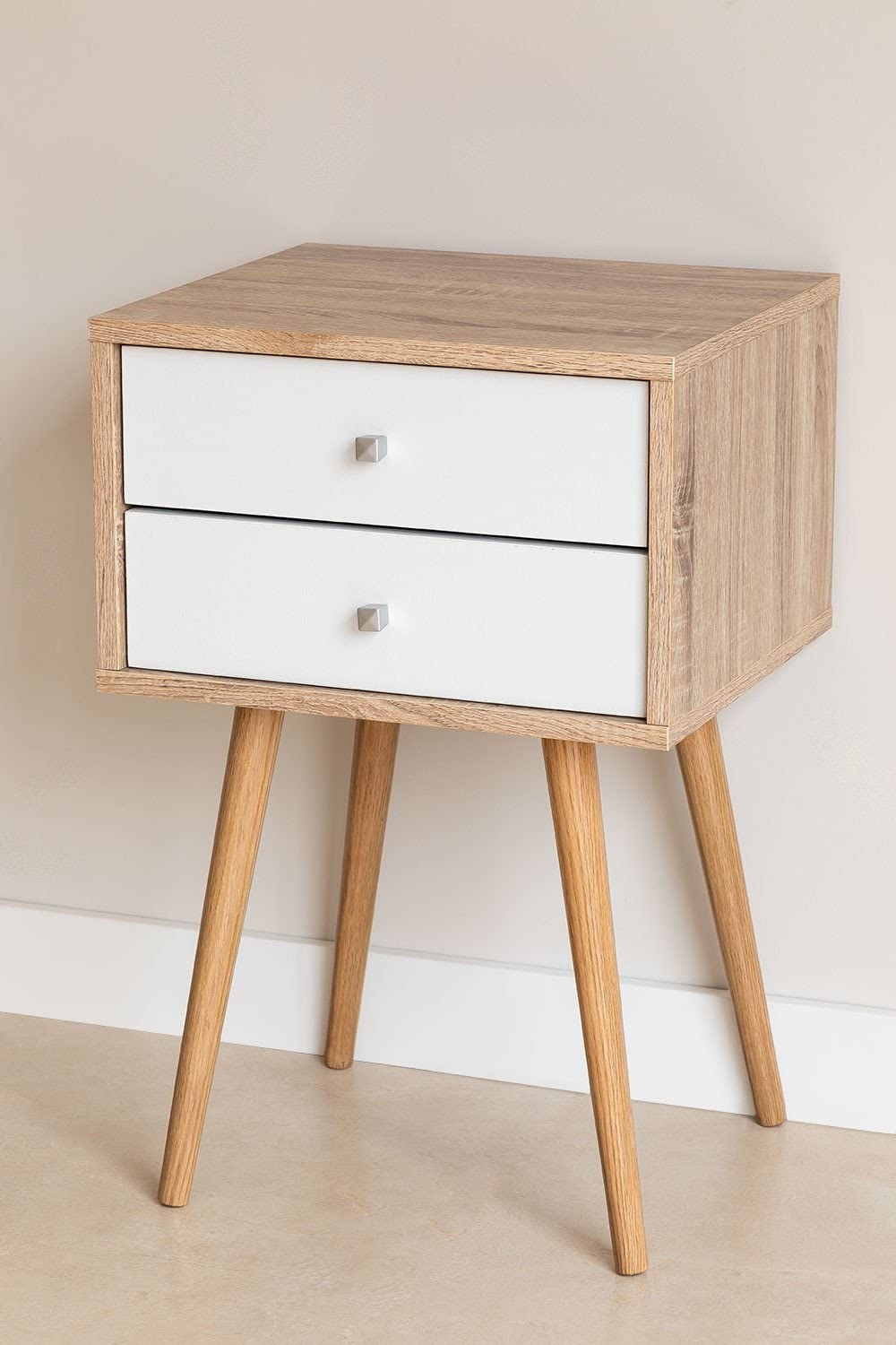Sklum Dycca comodino 2 cassetti legno naturale
