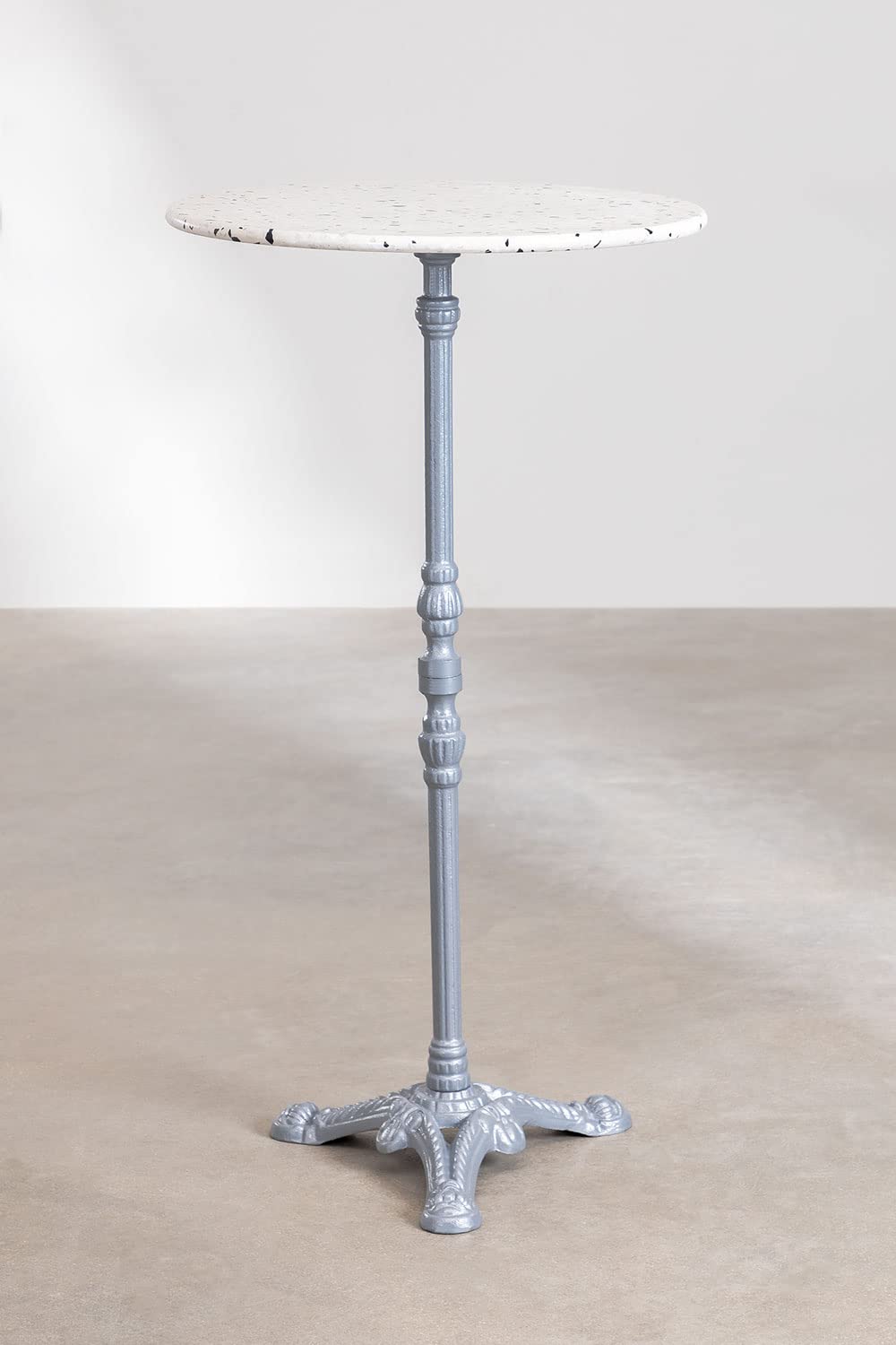 Sklum Volutto tavolo bar alto rotondo Ø60 grigio terrazzo