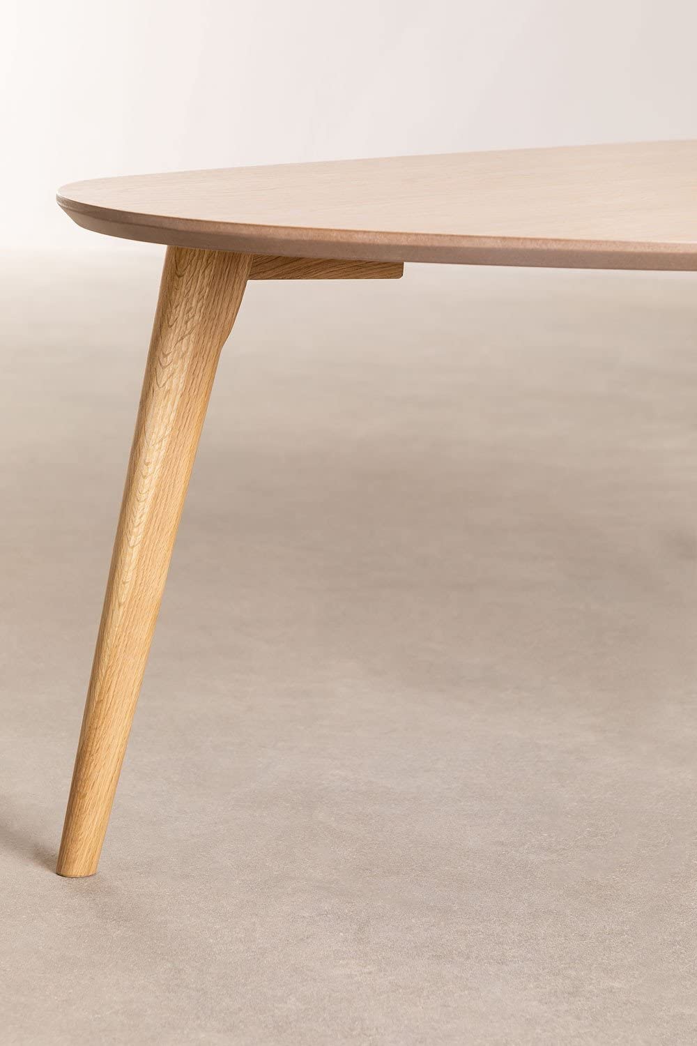 Sklum Yavik tavolino 120 cm legno naturale piano ovale