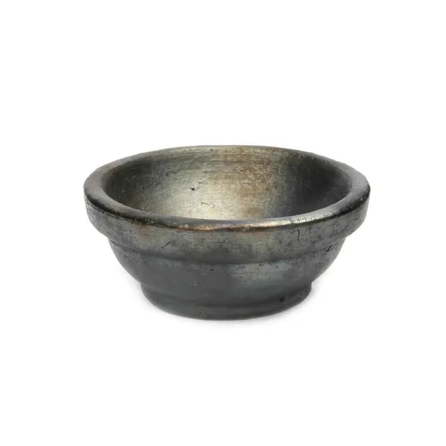 Bambua Burned Ciotola Terracotta Nera XS