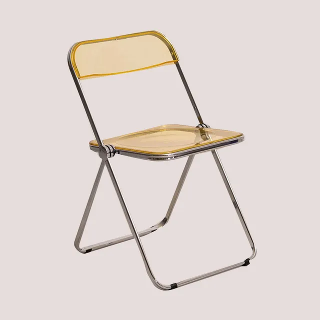 Sklum Kepko sedia pieghevole giallo affumicato metallo