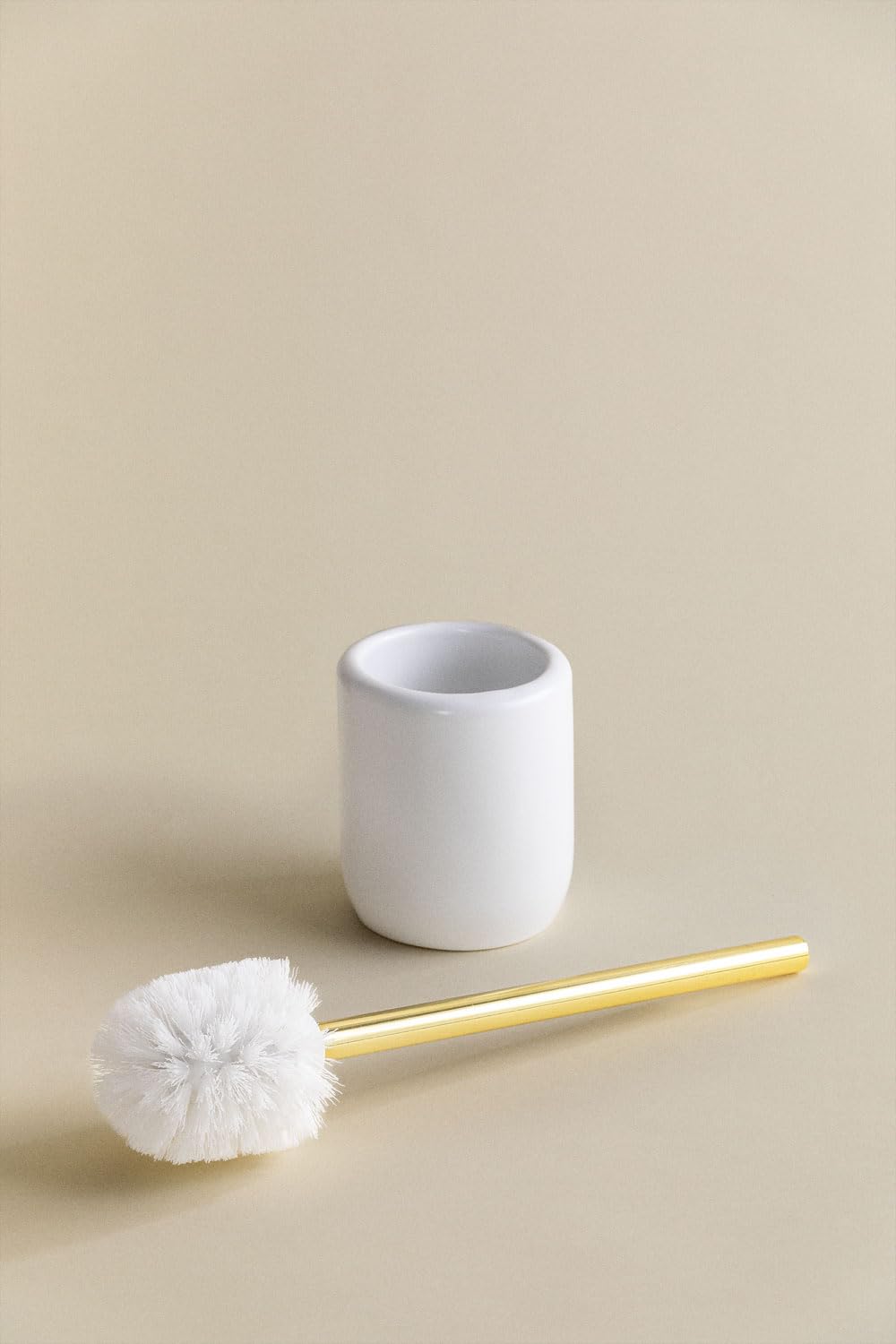 Sklum Pierk scopino bagno bianco ceramica acciaio