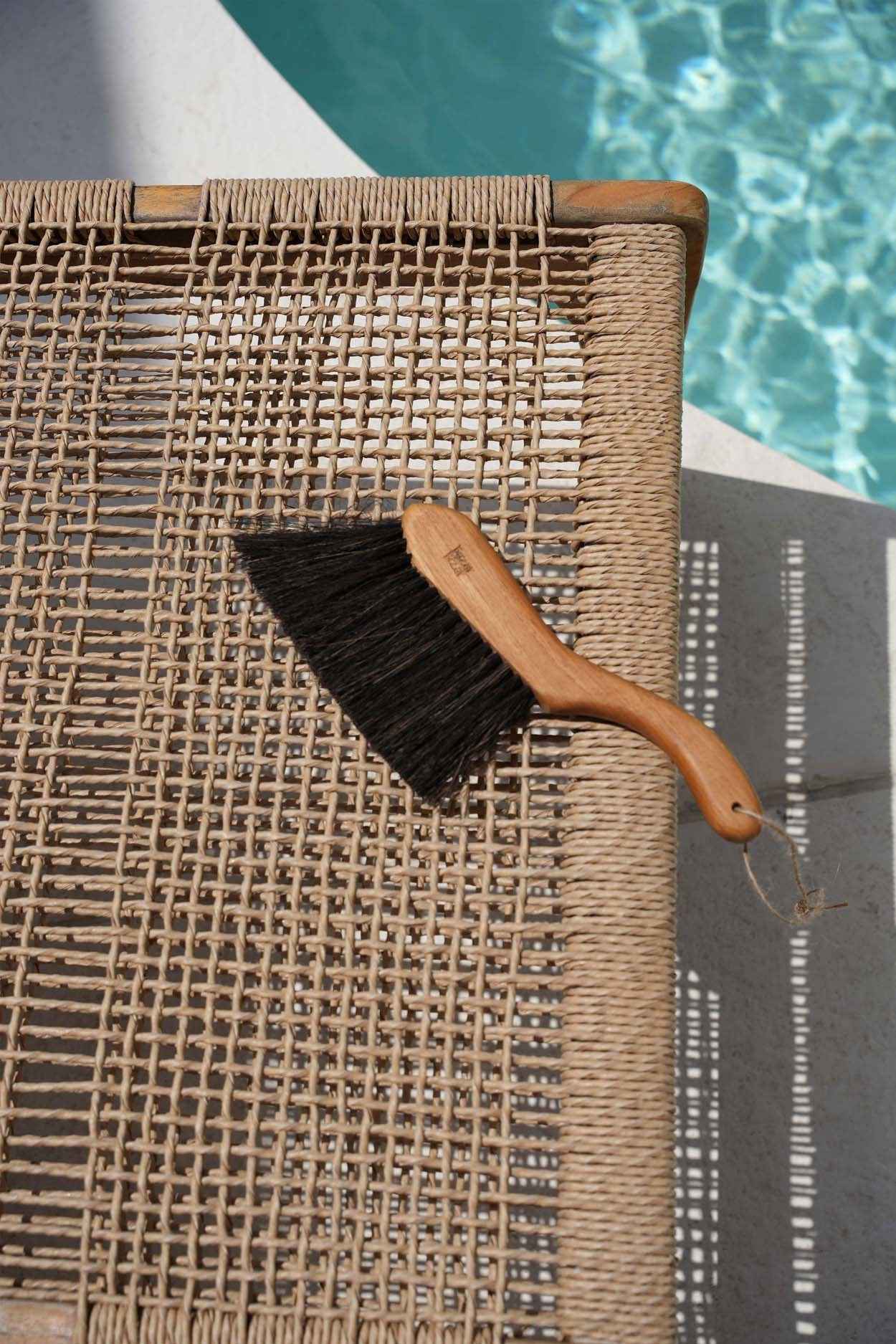 Bambua Lawa spazzola tavolo naturale in teak