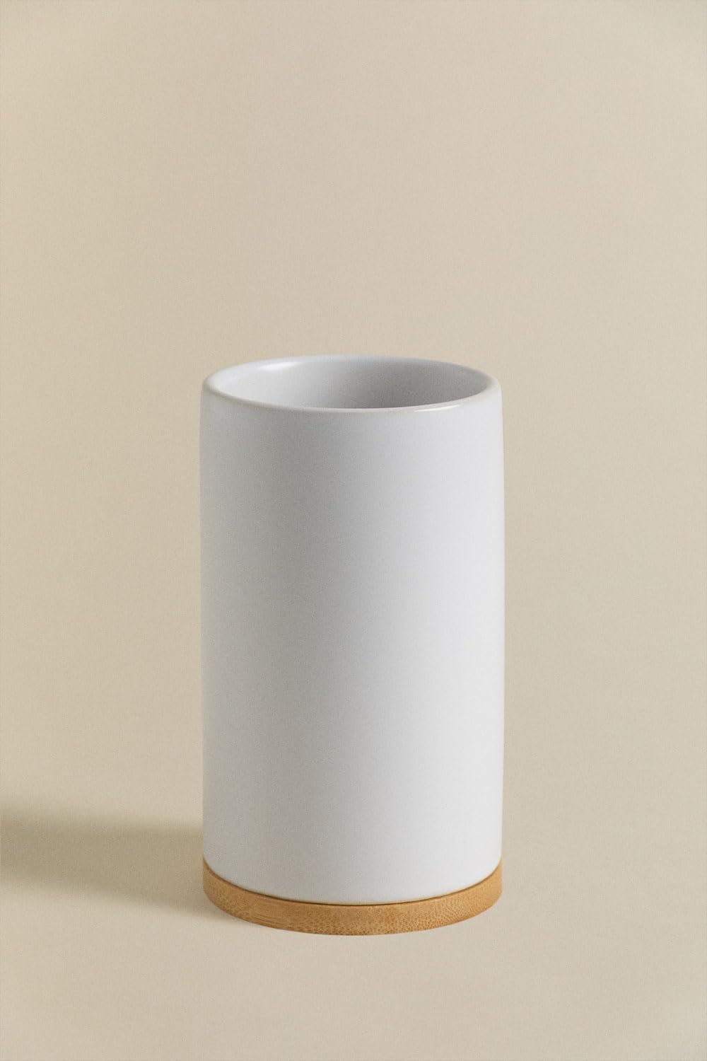 Sklum Elvan portaspazzolino ceramica bambù Ø7 cm