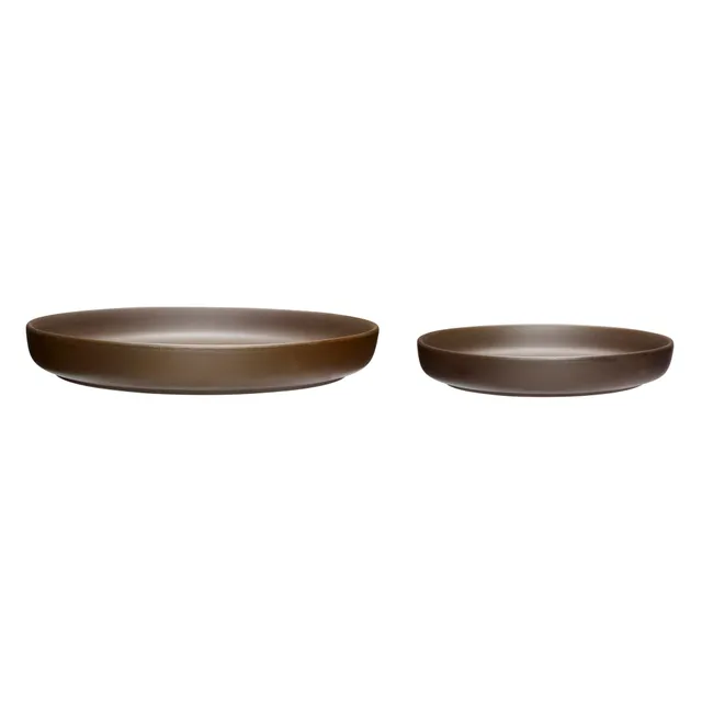 Bambua Clay piatti ceramica marrone set 2 pezzi