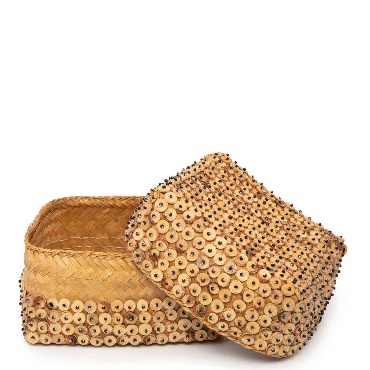 Bambua Coconut Shell cesto naturale M marrone
