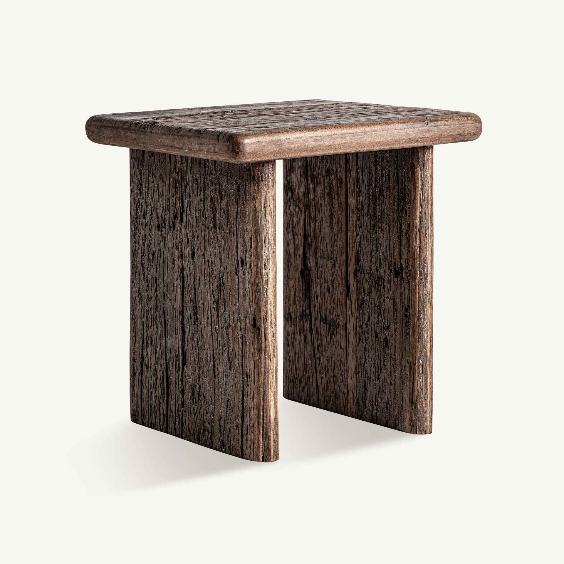 Bambua Toigne Tavolino Laterale Marrone in Legno Tropicale