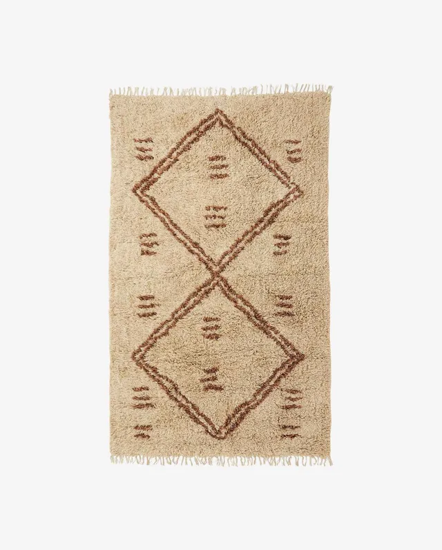 Bambua Leah tappeto lana 160x240 beige motivo marocchino