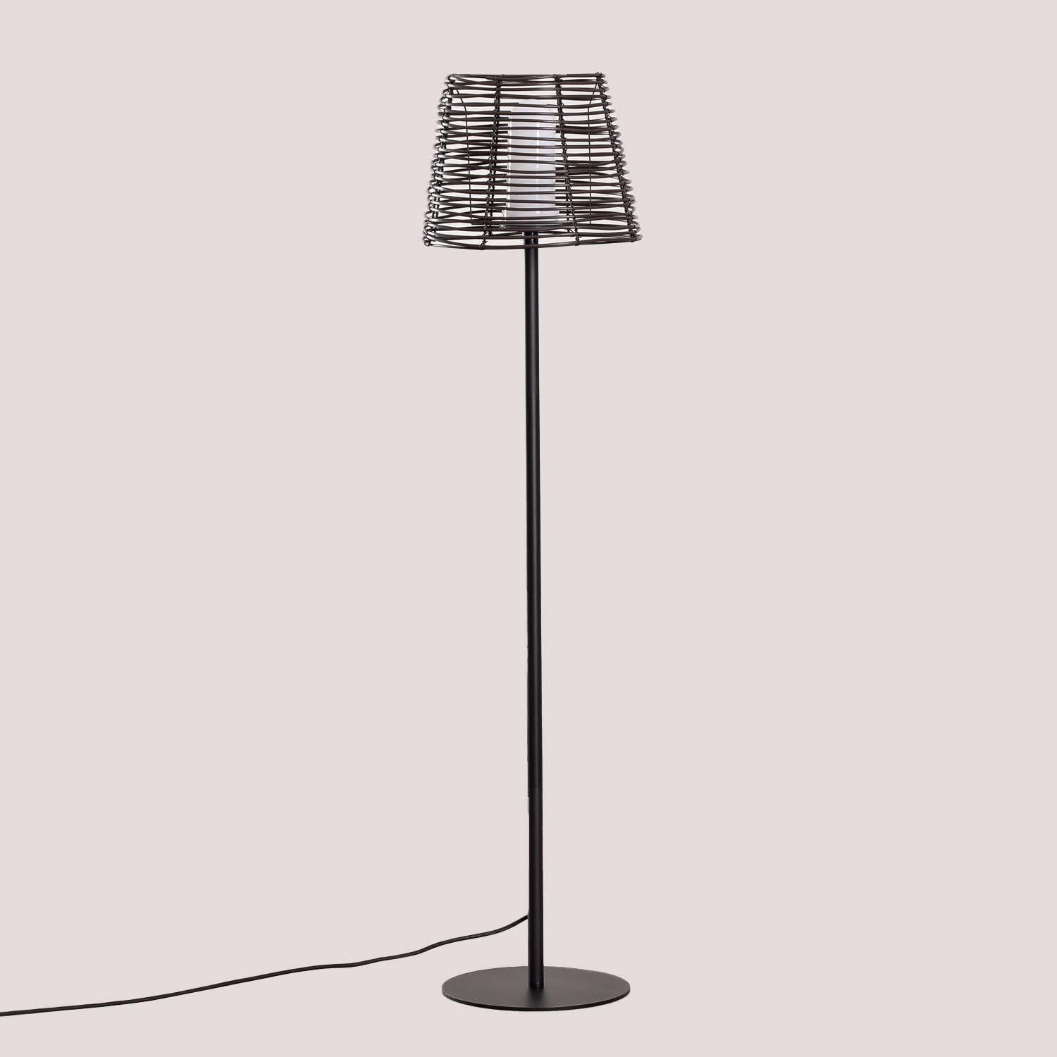 Sklum Bissel Lampada da Terra Esterno Effetto Legno