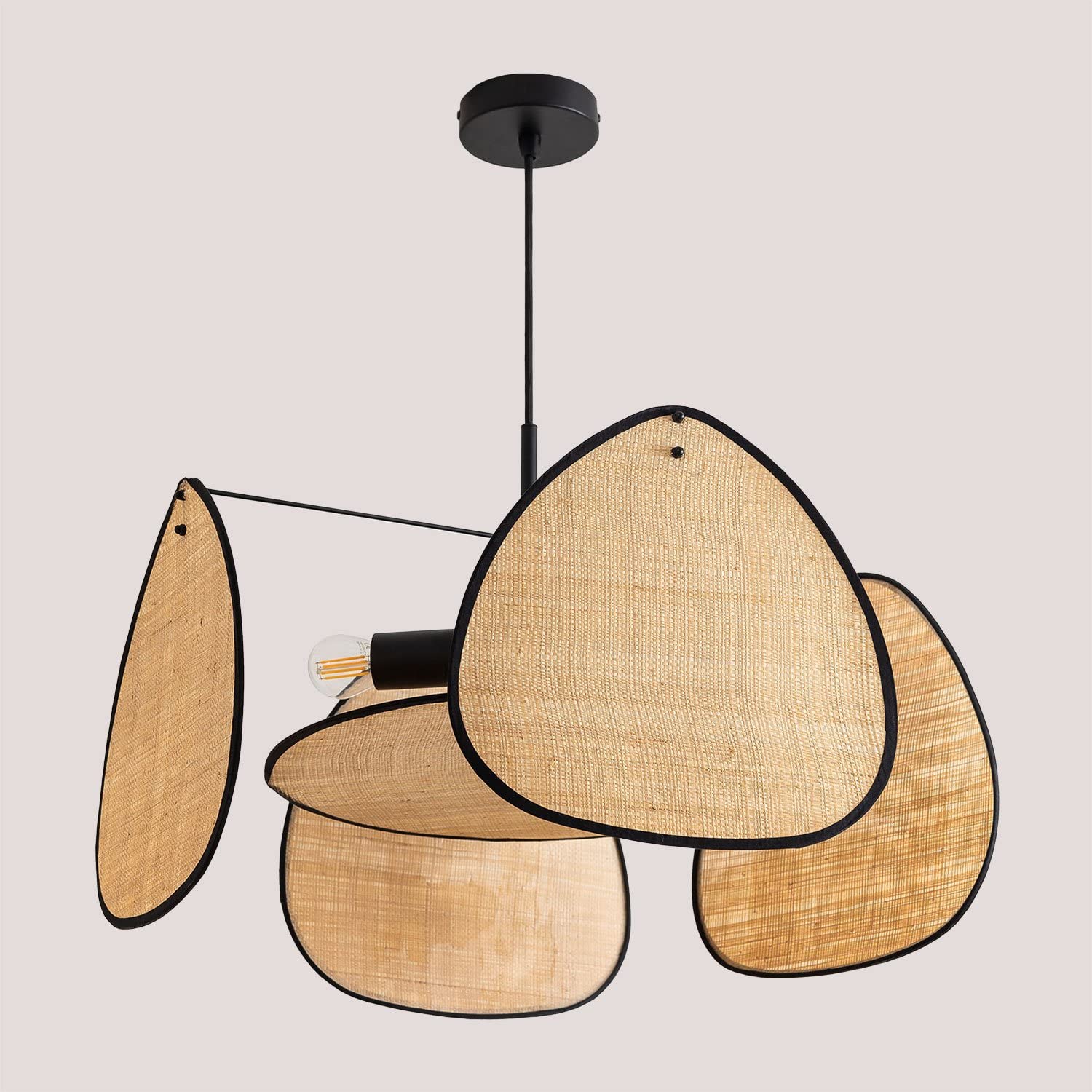Sklum Dack lampadario rafia naturale Ø50 cm