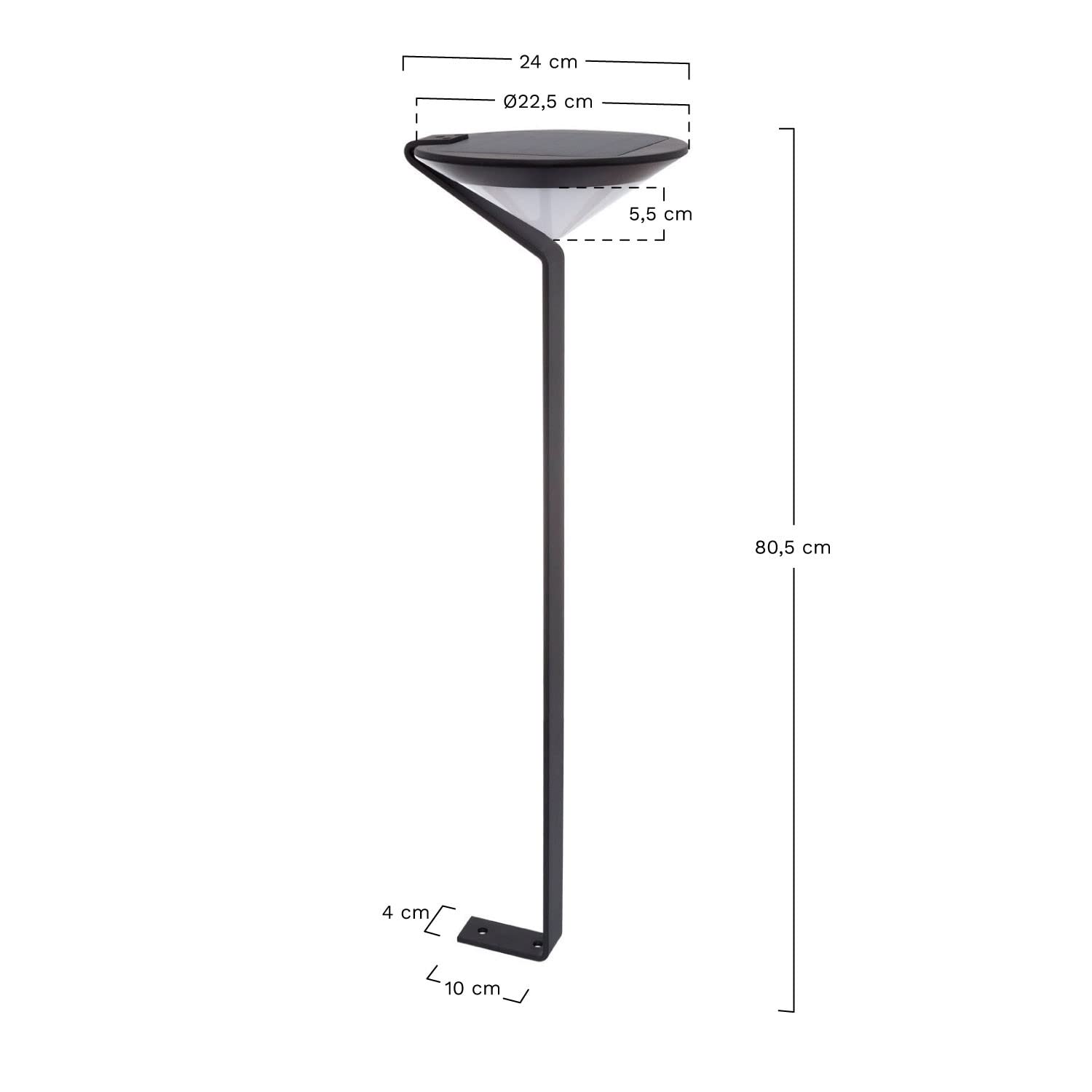 Sklum Aizah lampada solare da esterno nero IP65