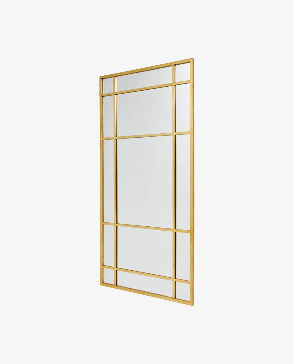 Bambua Spirit specchio da parete ferro finitura oro