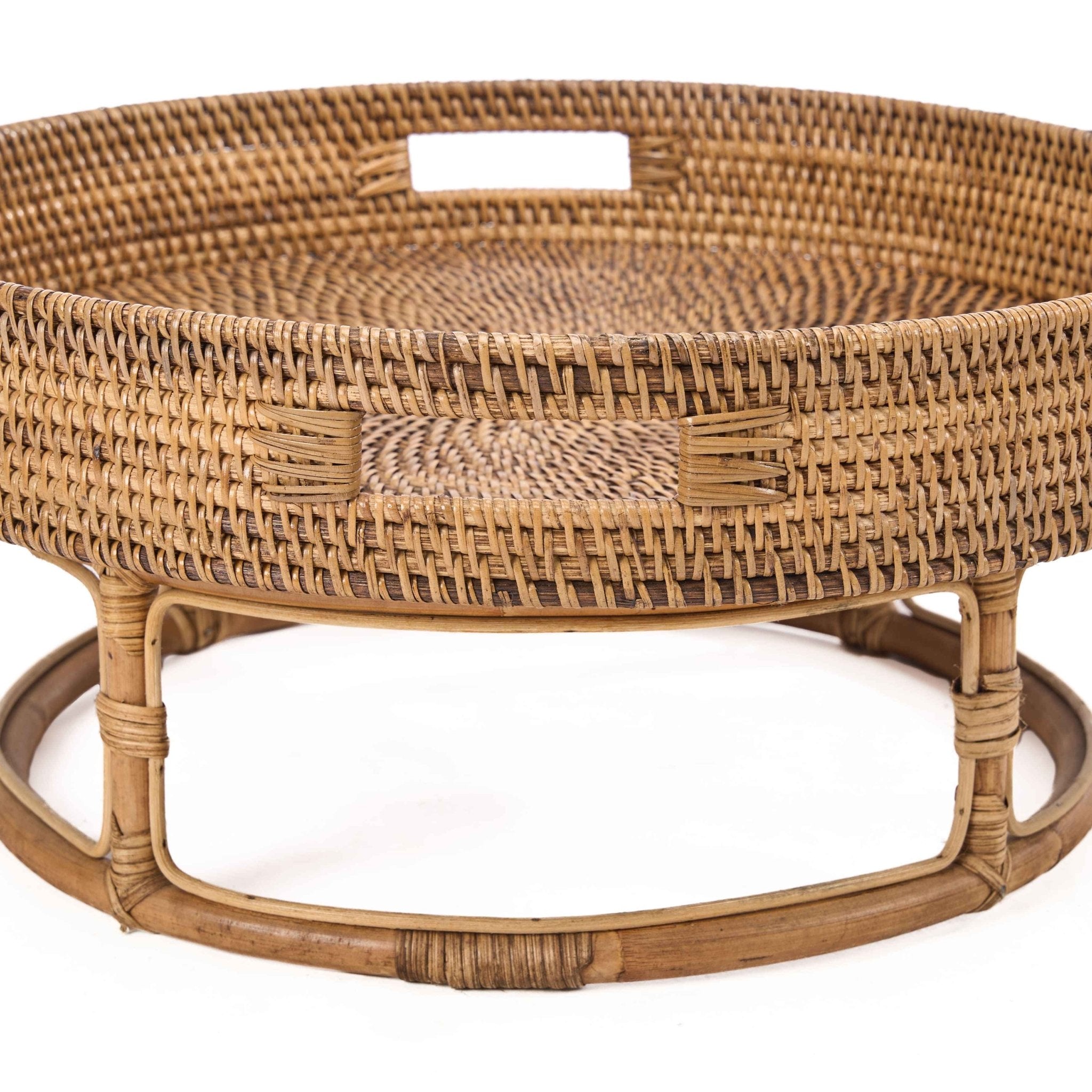 Bambua Rattan Rise vassoio marrone naturale 50 cm