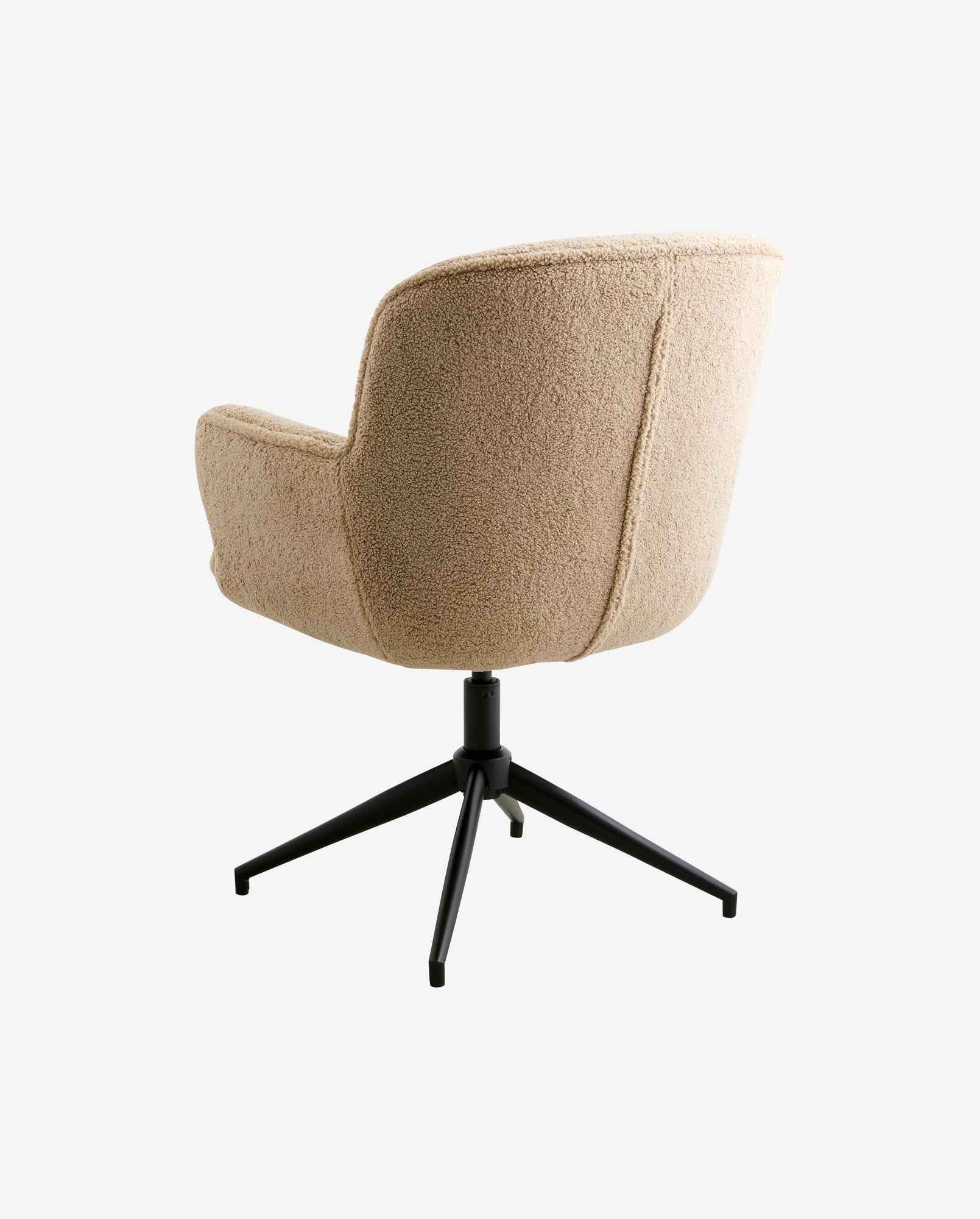 Bambua Lea sedia da ufficio beige bouclé
