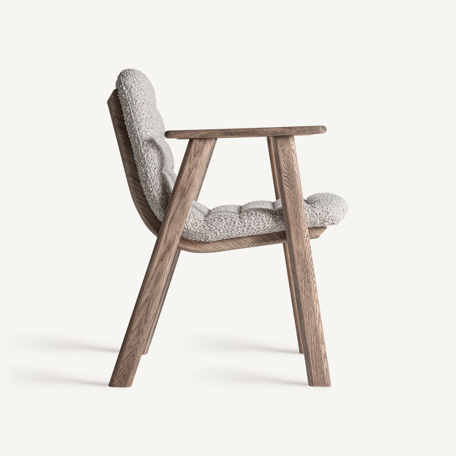 Bambua Jacquard sedia beige struttura olmo