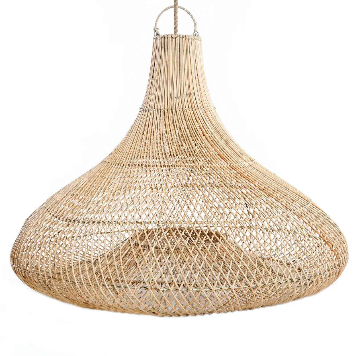 Bambua Shala lampadario XL naturale rattan