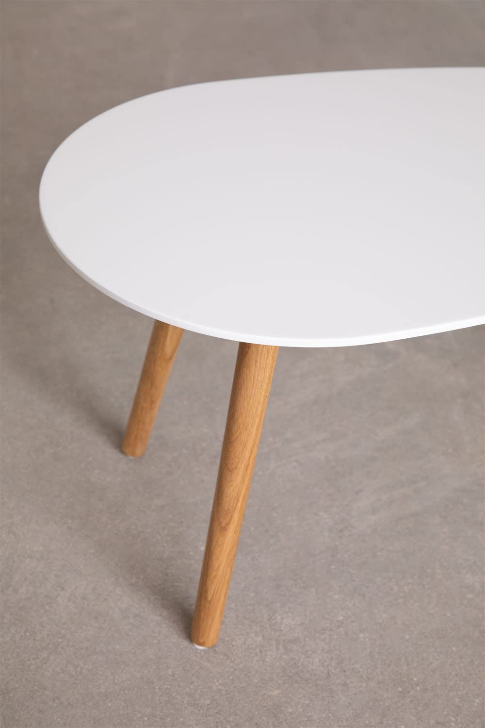 Sklum Gudda Tavolino Legno Frassino Bianco 75 cm