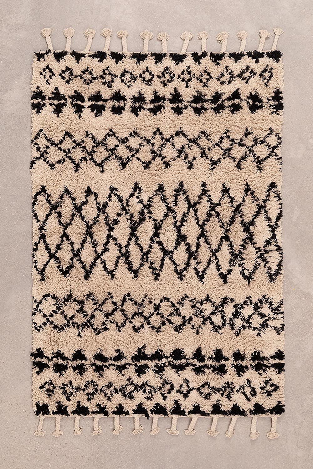 Sklum Tulub tappeto 209x125 cm cotone bianco-nero