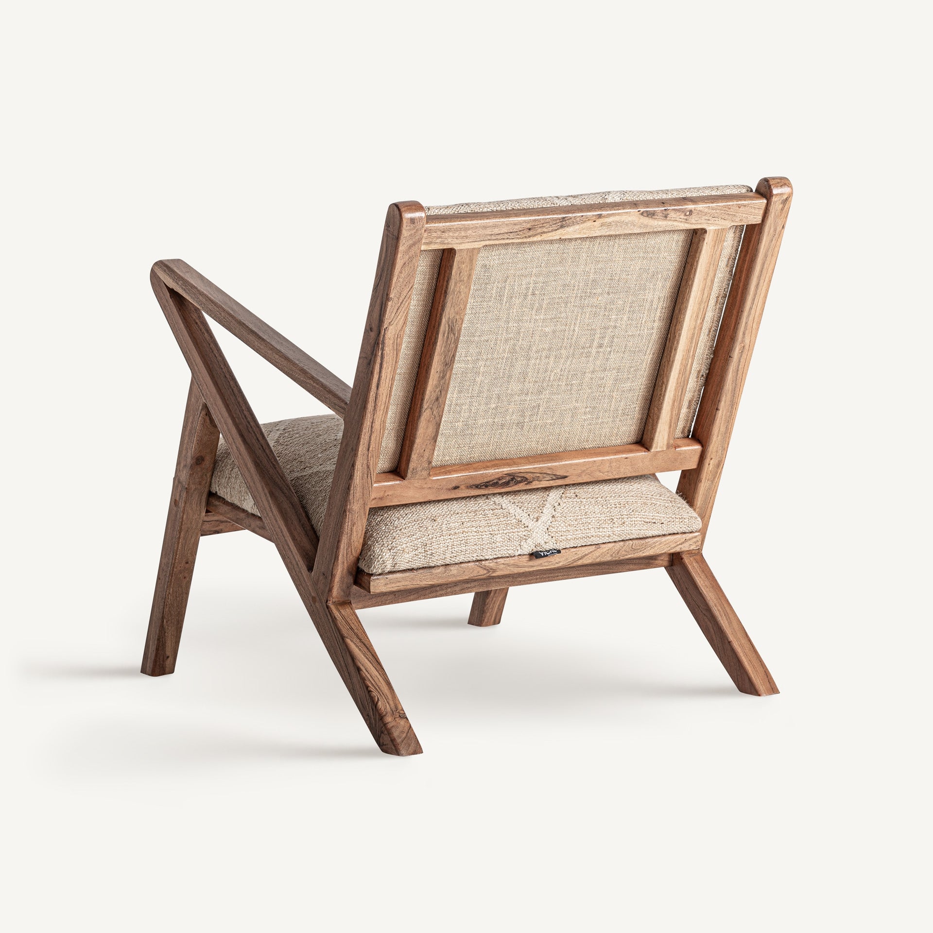 Bambua Elgin poltrona juta legno mango intrecciata