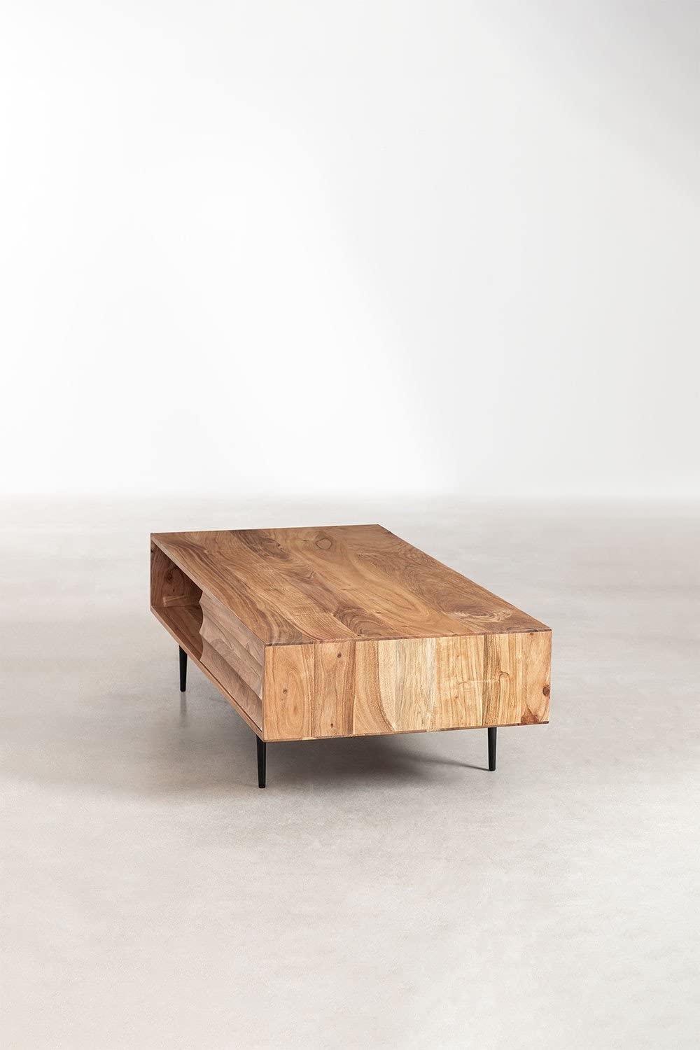 Sklum Petter Tavolino Caffè 120x60 Acacia Marrone