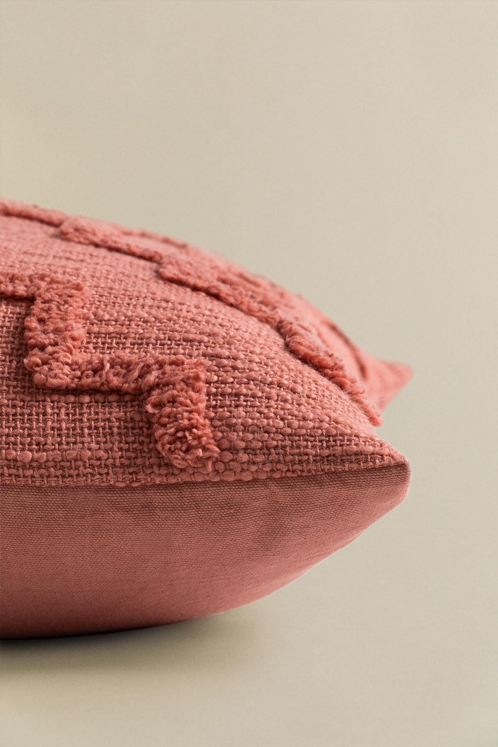 Sklum Eirah cuscino quadrato 45,5 cotone terracotta