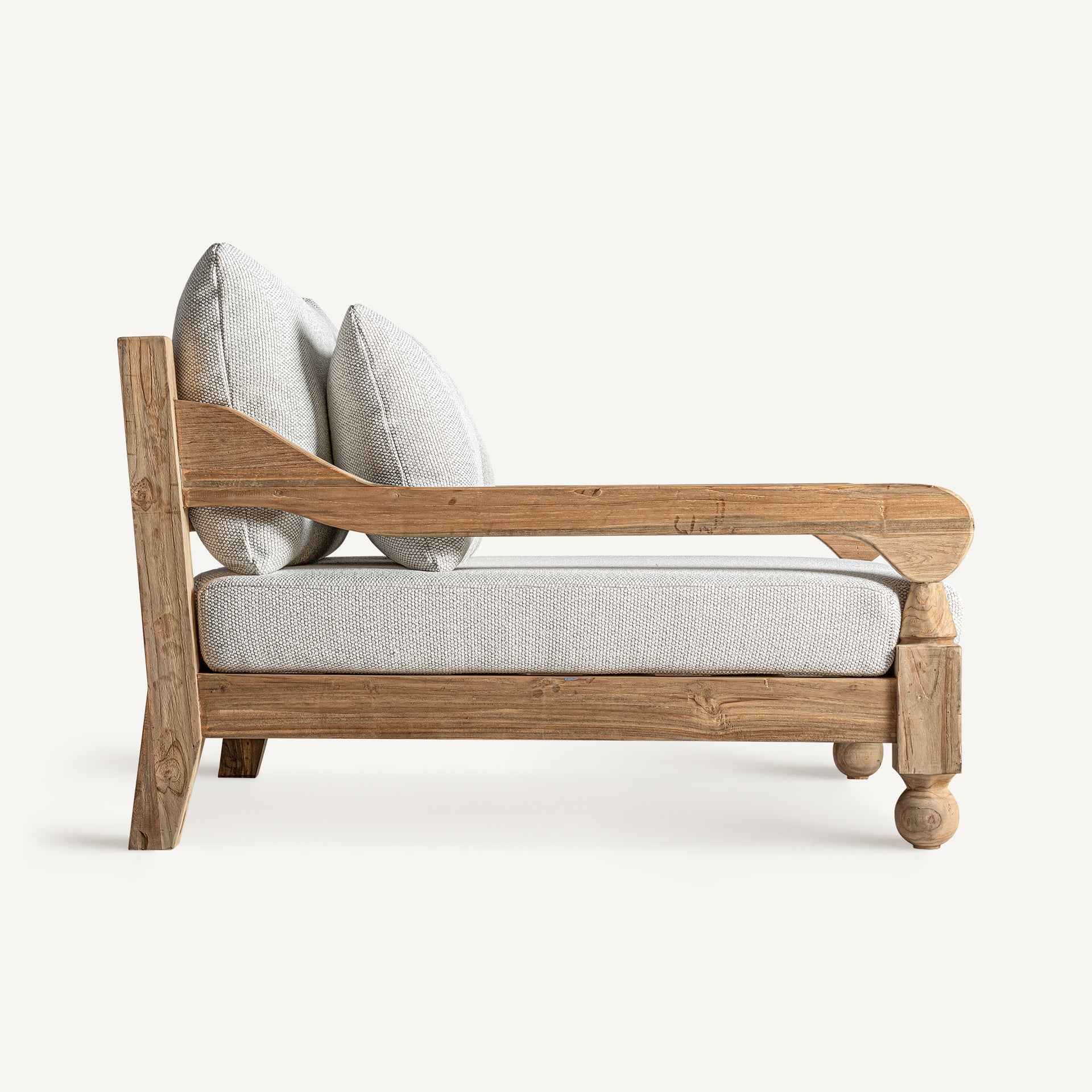 Bambua Jodphur divano da esterno teak grigio