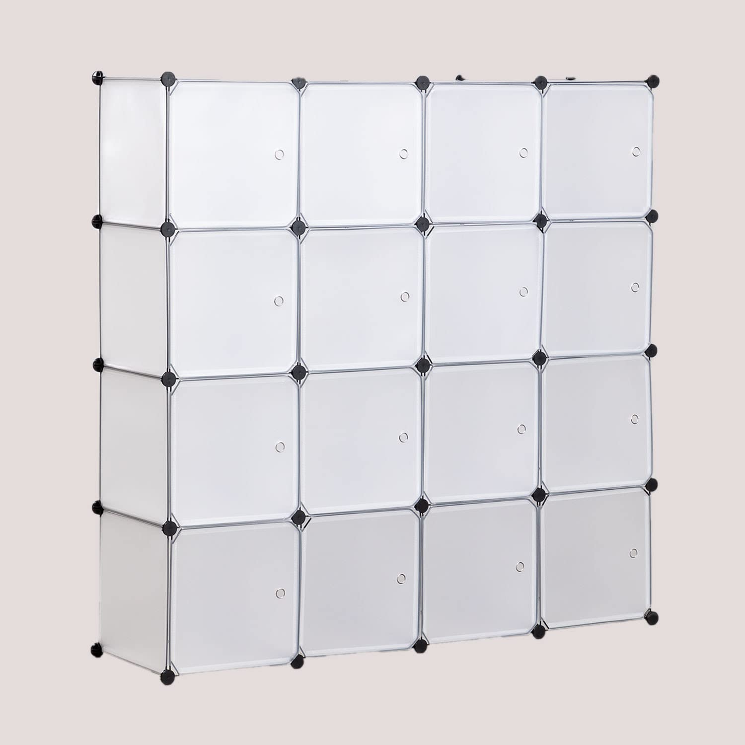 Sklum Oxley armadio componibile trasparente 16 moduli