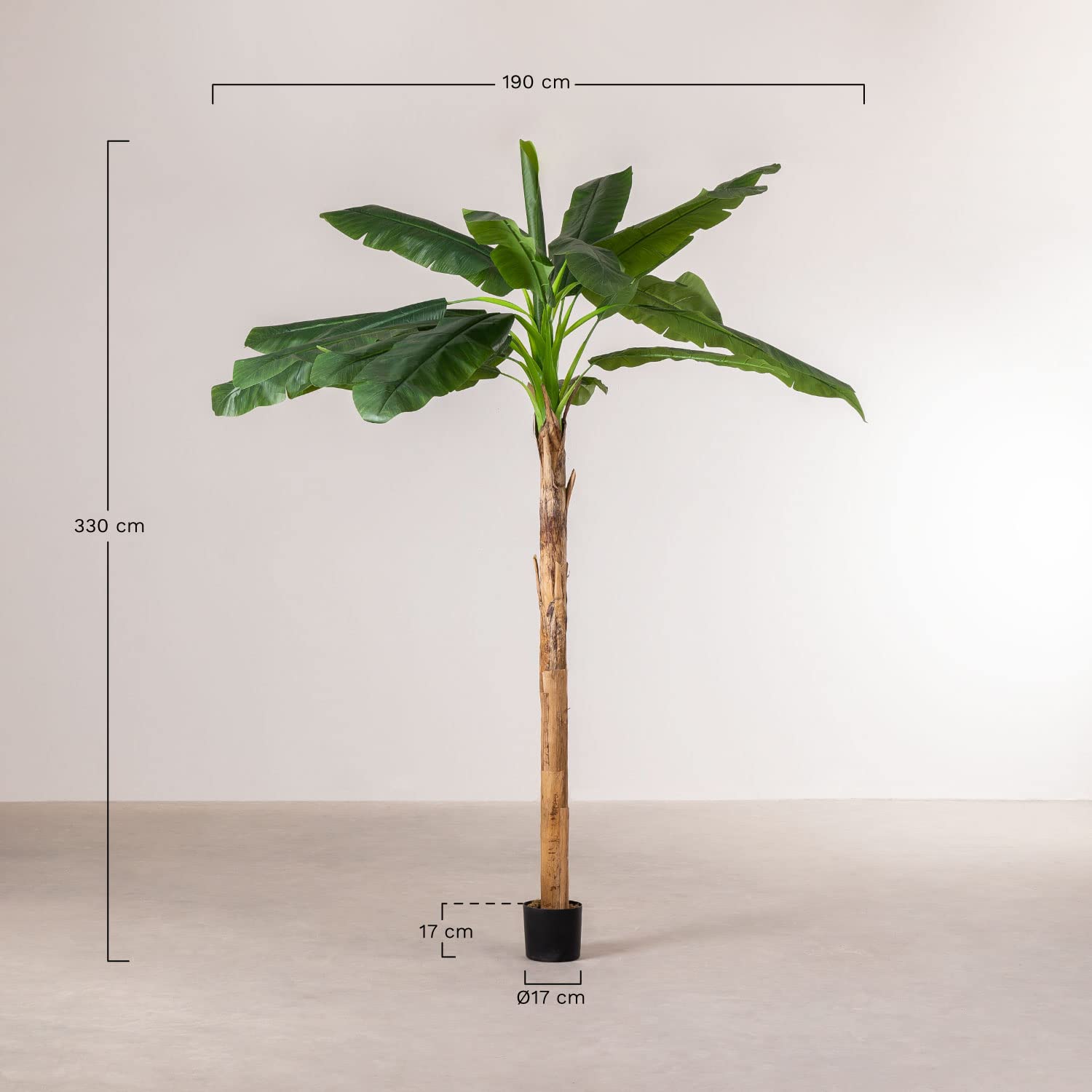 Sklum Bananero Style 330 cm Pianta Artificiale in PVC