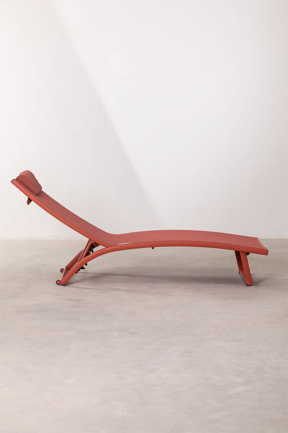 Sklum Dulem Lettino Reclinabile Alluminio Terracotta
