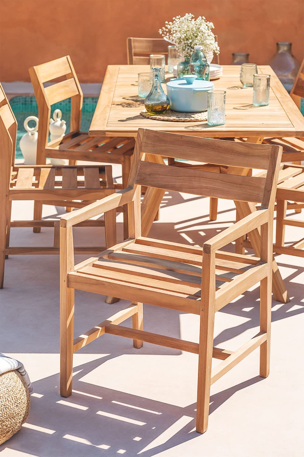 Sklum Yolen sedia da giardino teak con braccioli