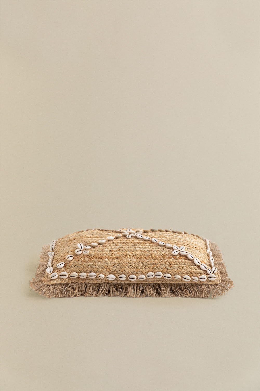 Sklum Jandira cuscino rettangolare juta 30x50 cm conchiglie