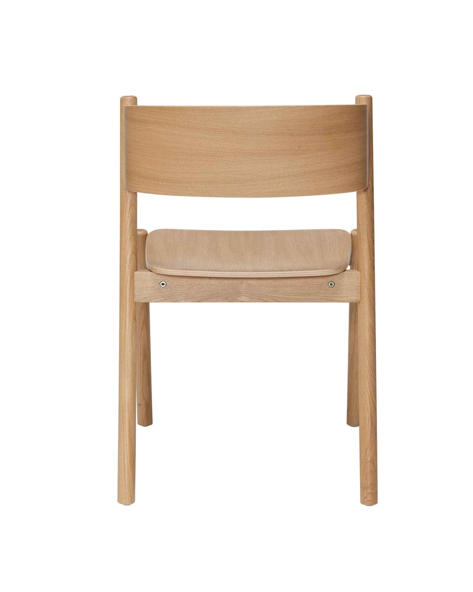 Bambua Oblique sedia da pranzo rovere naturale impilabile