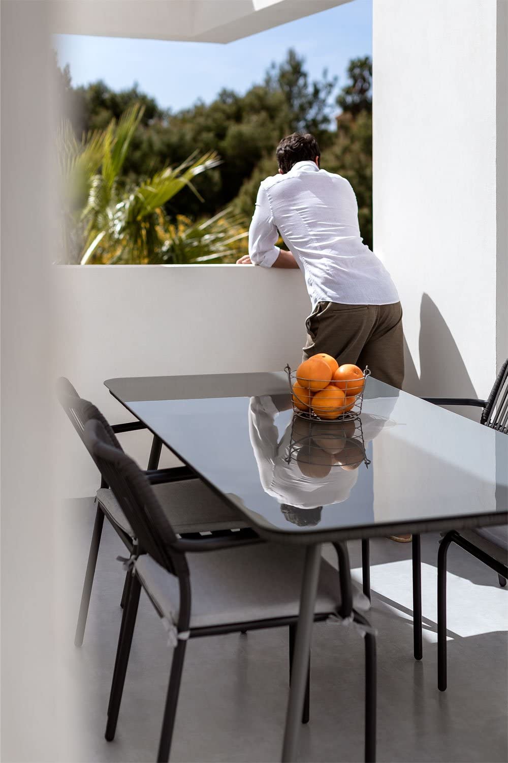 Sklum Arhiza Style tavolo giardino 160x90 cm antracite