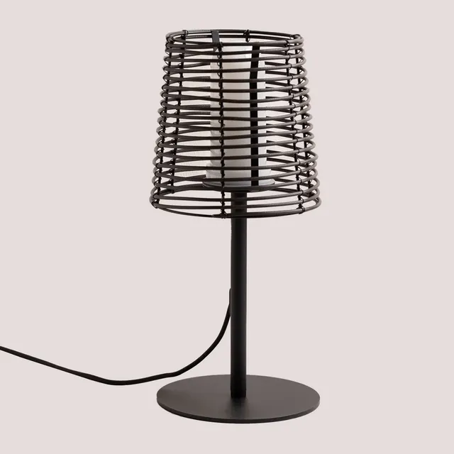 Sklum Bissel lampada da tavolo esterni effetto legno