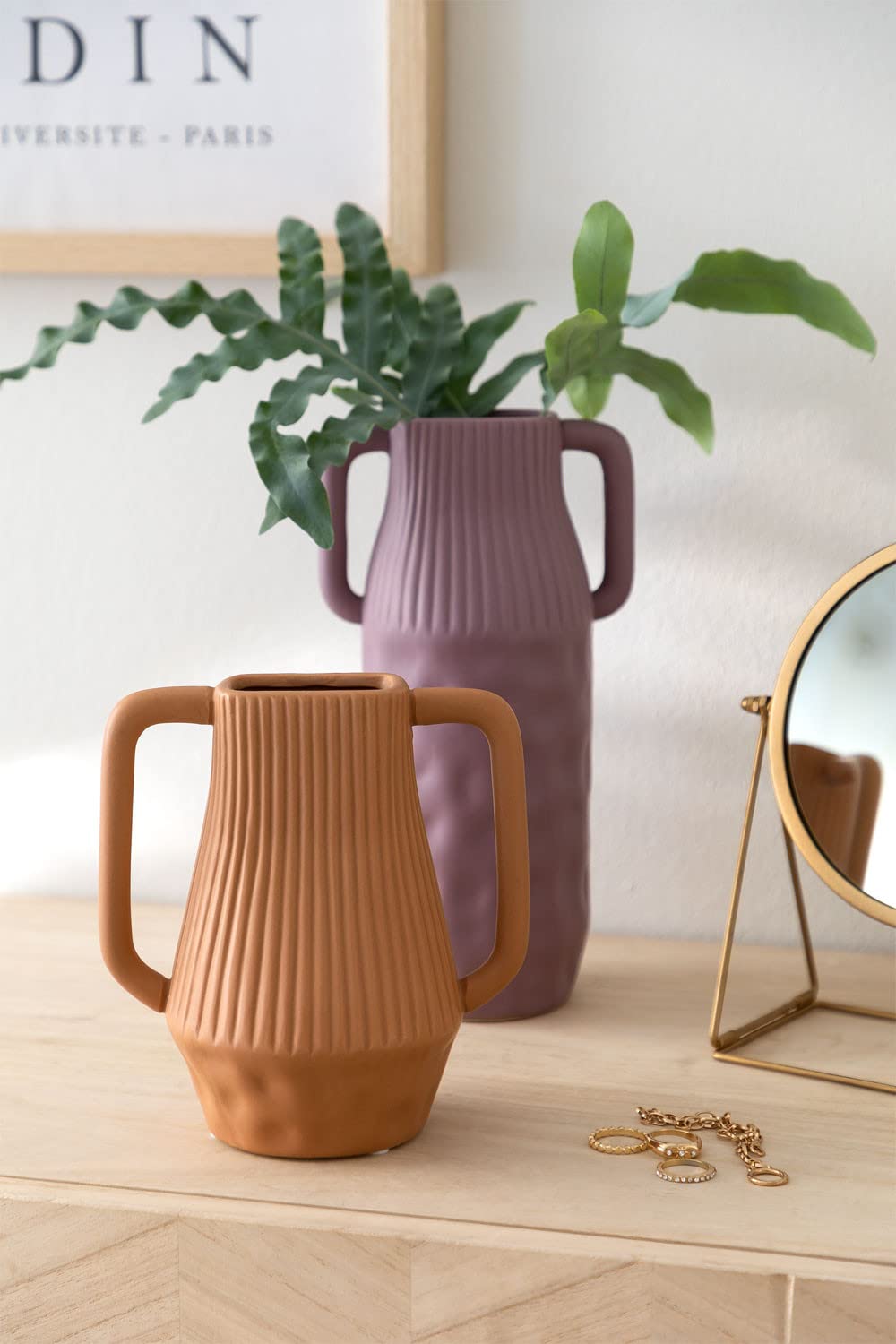 Sklum Bailey vaso ceramica arancione pesca 17 cm