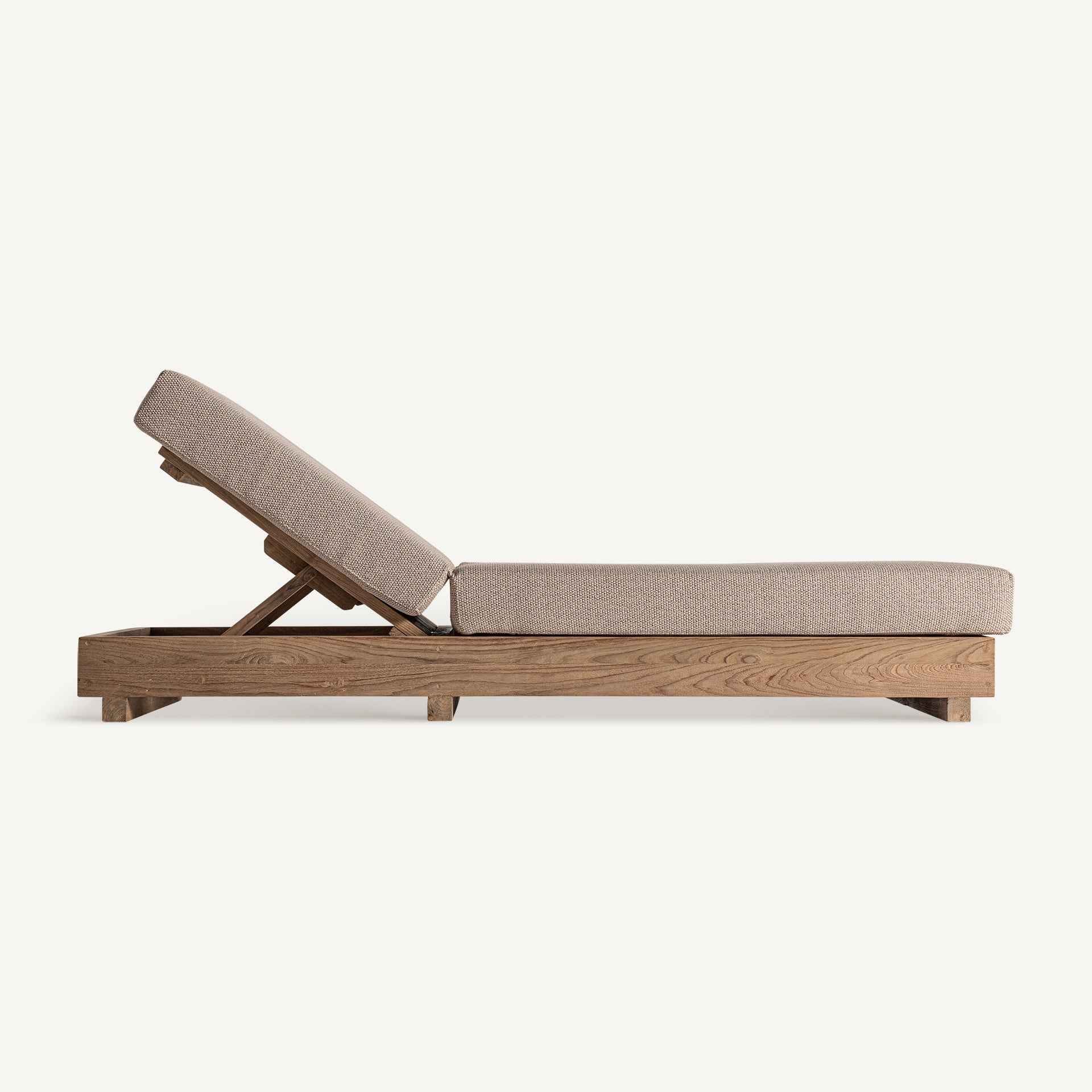 Bambua Pure lettino prendisole teak taupe