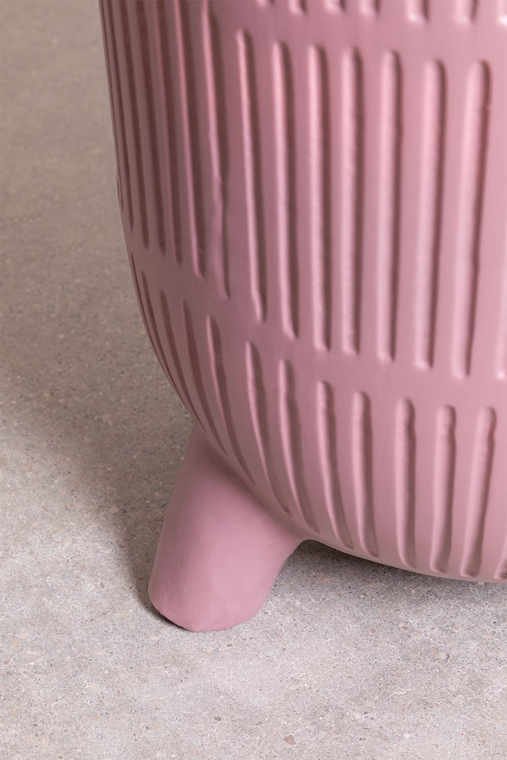 Sklum Greko Tavolino in Ceramica Rosa Ø32,5 cm opaco