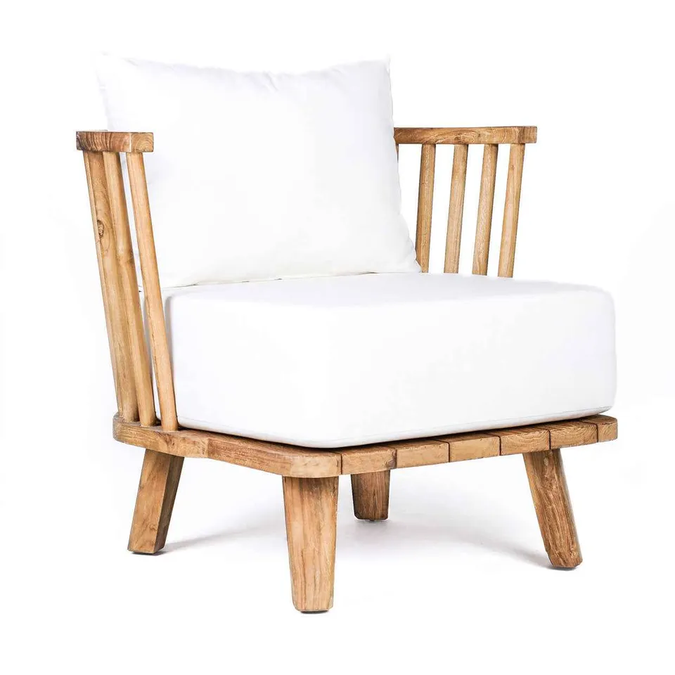 Bambua Malawi poltrona bianco naturale