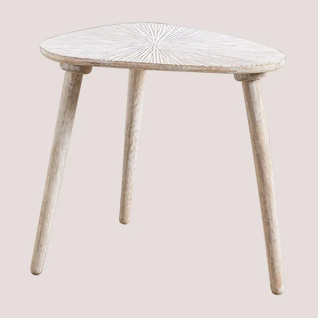 Sklum Nabordi Tavolino Centro Mango Bianco Vintage
