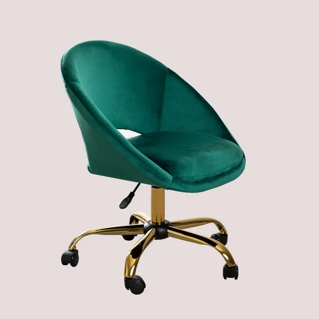 Sklum Vilett sedia ufficio velluto verde jungle