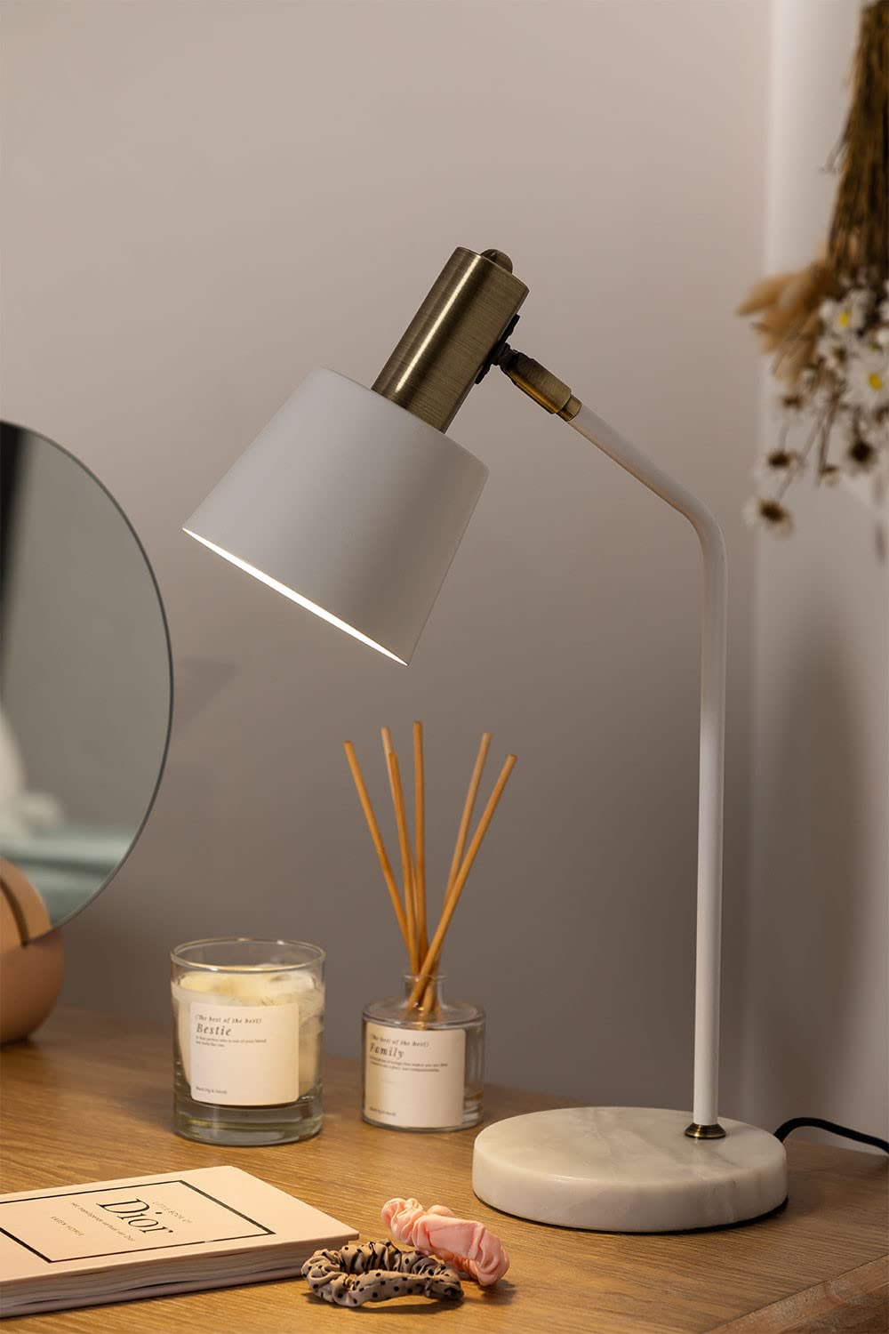 Sklum Águeda lampada tavolo bianco ferro E14