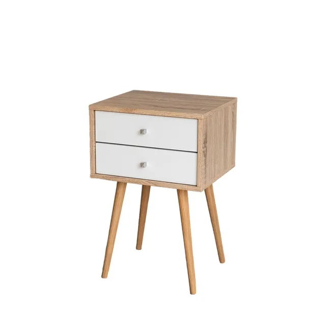 Sklum Dycca comodino 2 cassetti legno naturale