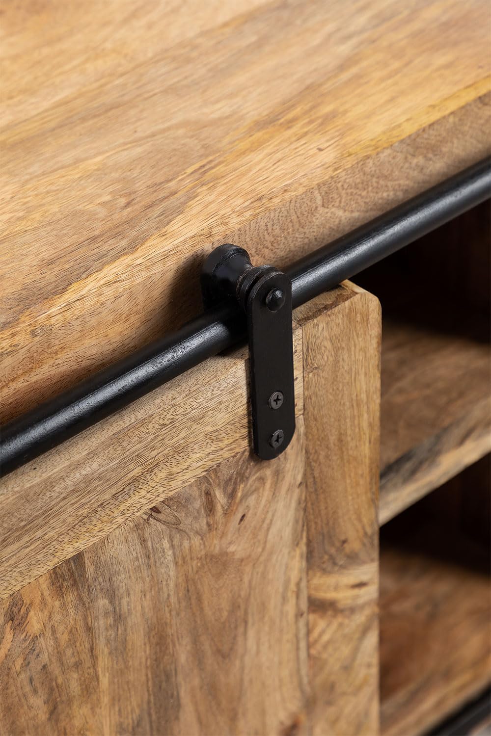 Sklum Kiefer Style Black Natural mobile TV legno mango