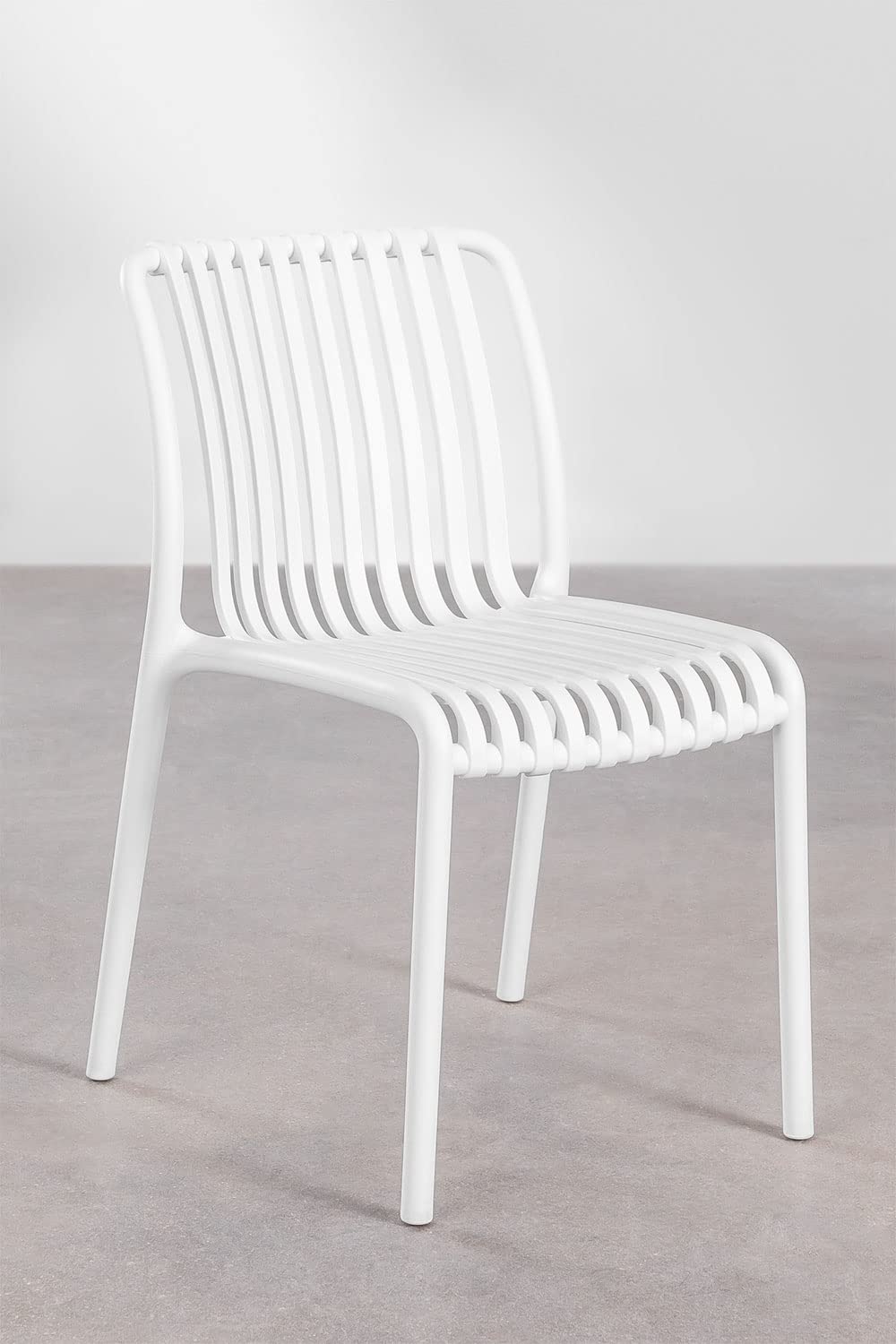 Sklum Wendell set 2 sedie da giardino impilabili bianche