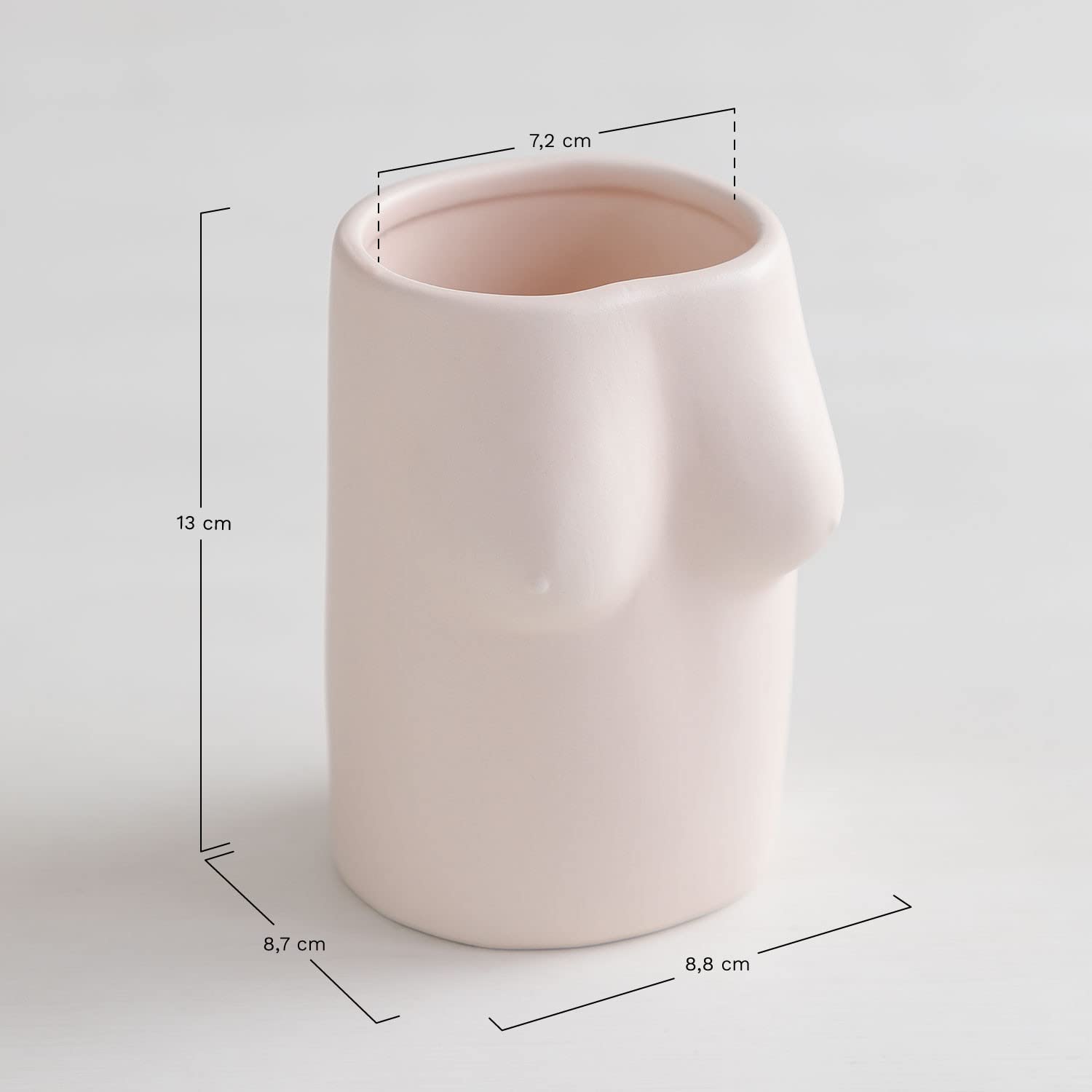 Sklum Minka vaso in ceramica beige lino