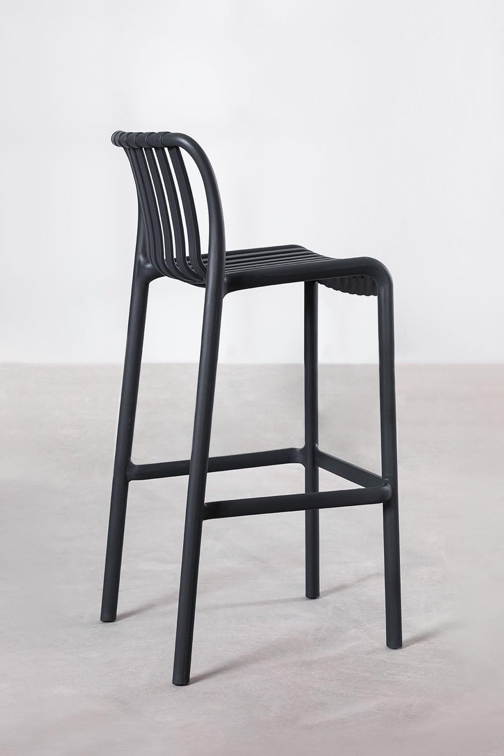 Sklum Wendell sgabello alto giardino grigio antracite 77 cm