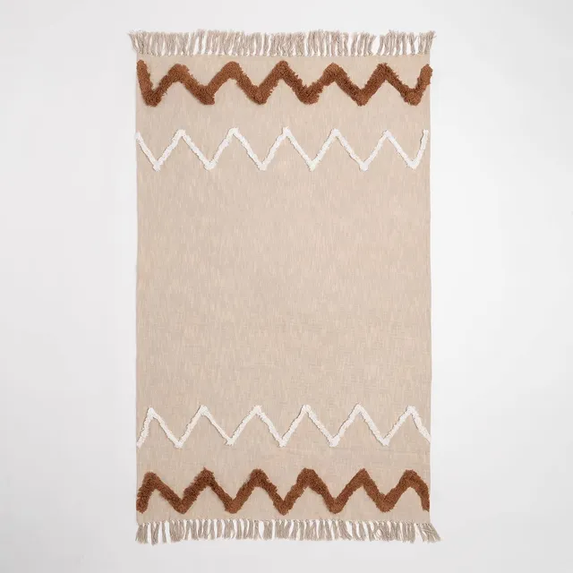 Sklum Esmolyan coperta in cotone 194x108 cm con frange