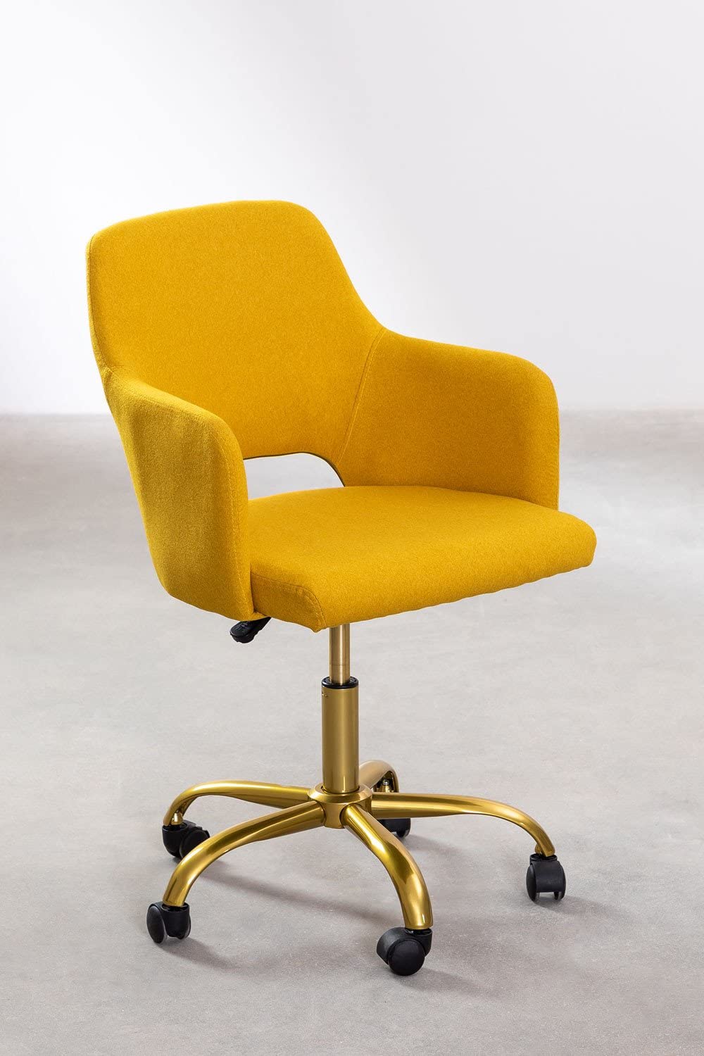 Sklum Egnan sedia da scrivania con rotelle base oro